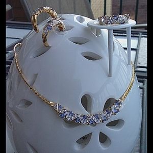 Necklace, earrings and ring set.